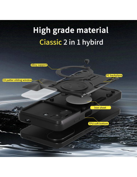 Cover Redmi A5 Magnetica Nero Blu | Melacompro