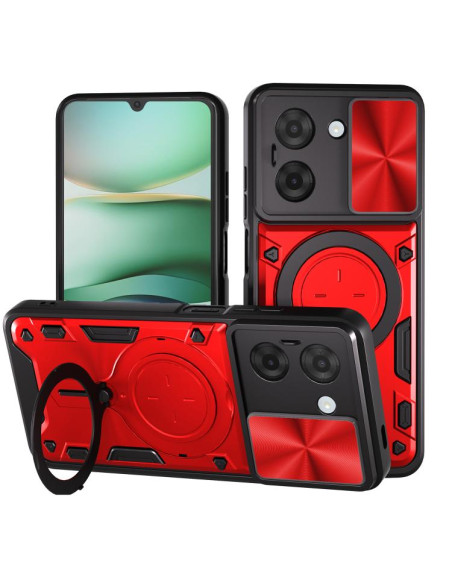 Cover Redmi A5 Magnetica Nero Rosso | Melacompro