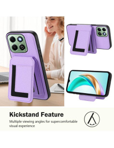 Cover Honor X6B Magnetic Nero Portafoglio Light Viola | Melacompro 2