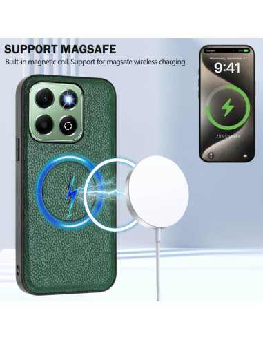 Cover Honor X6B Magnetic Nero Portafoglio Verde | Melacompro