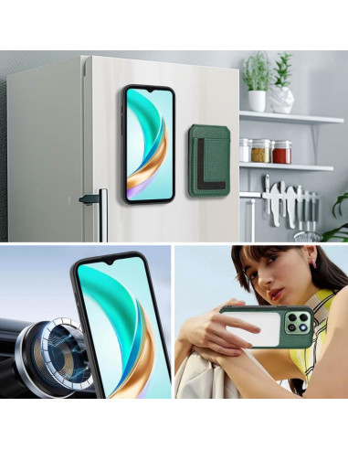 Cover Honor X6B Magnetic Nero Portafoglio Verde | Melacompro