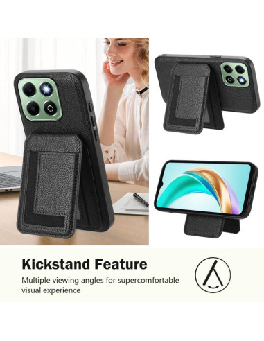 Cover Honor X6B Magnetic Nero Portafoglio | Melacompro