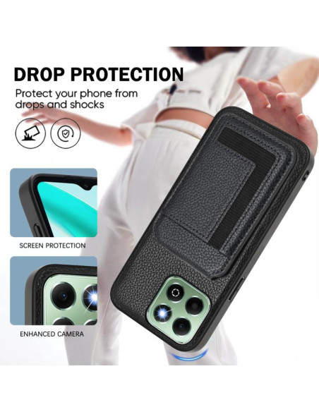 Cover Honor X6B Magnetic Nero Portafoglio | Melacompro