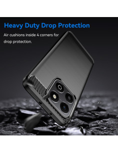 Cover Honor X6B TPU Fibra di Carbonio Blu Nero | Melacompro 2