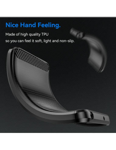 Cover Honor X6B TPU Fibra di Carbonio Blu Nero | Melacompro