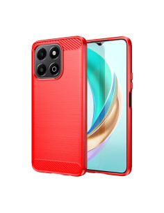 Cover Honor X6B TPU Fibra di Carbonio Blu Rosso