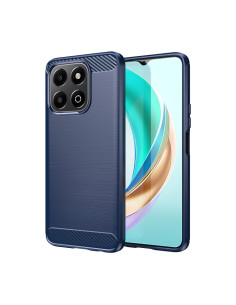 Cover Honor X6B TPU Fibra di Carbonio Blu