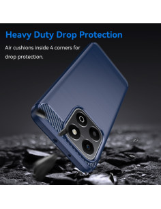 Cover Honor X6B TPU Fibra di Carbonio Blu | Melacompro 2