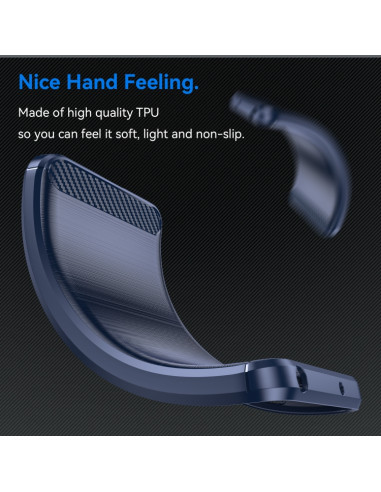 Cover Honor X6B TPU Fibra di Carbonio Blu | Melacompro