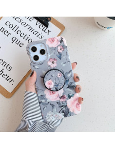 Cover iPhone 11 IMD TPU Floreale Grigio