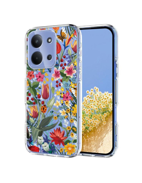 Cover Redmi 15C Floreale TPU Viola | Melacompro