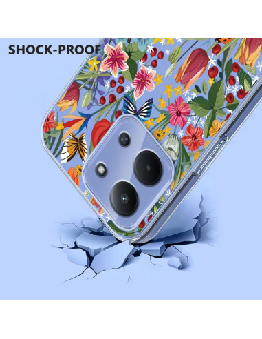 Cover Redmi 15C Floreale TPU Viola | Melacompro