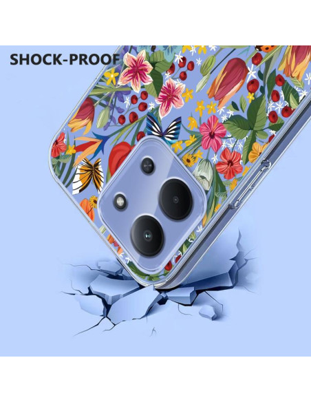 Cover Redmi 15C Floreale TPU Viola | Melacompro