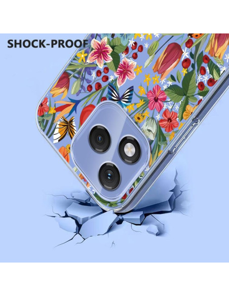 Cover Honor 400 Lite Floreale Viola TPU | Melacompro