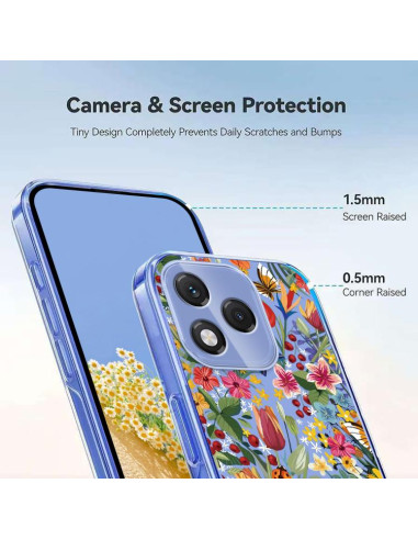 Cover Honor 400 Lite Floreale Viola TPU | Melacompro