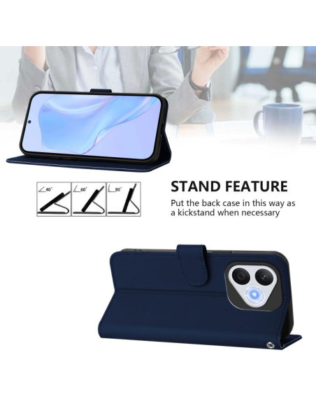 Cover Honor 400 Lite Pelle Blu Blu Navy Blu Navy Blu | Melacompro