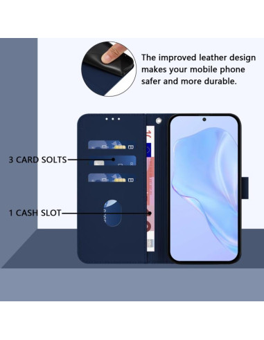 Cover Honor 400 Lite Pelle Blu Blu Navy Blu Navy Blu | Melacompro