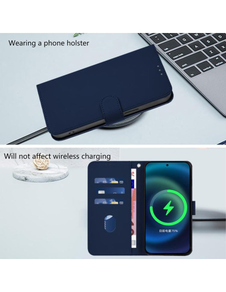 Cover Honor 400 Lite Pelle Blu Blu Navy Blu Navy Blu | Melacompro