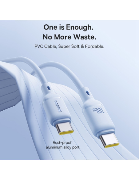 Cavo USB-C Baseus 100W 1m Bianco Nero | Melacompro