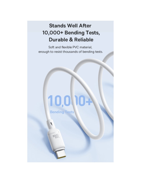 Cavo USB-C Baseus 100W 1m Bianco Nero | Melacompro