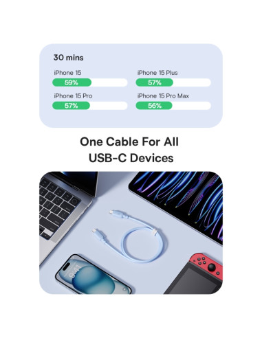 Cavo USB-C Baseus 100W 1m Bianco Nero | Melacompro