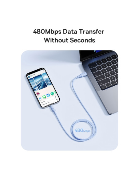 Cavo USB-C Baseus 100W 1m Bianco Nero | Melacompro