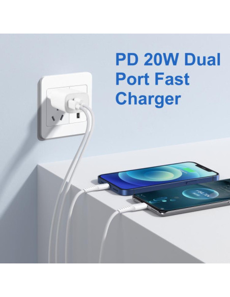 Caricabatterie HAWEEL 20W Dual Port | Melacompro
