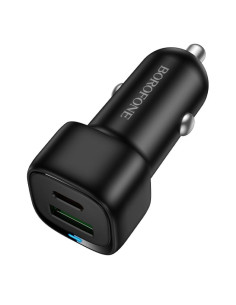 Caricabatterie auto 38W Type-C USB Borofone Nero | Melacompro