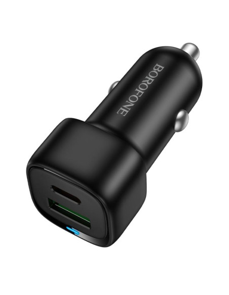 Caricabatterie auto 38W Type-C USB Borofone Nero | Melacompro