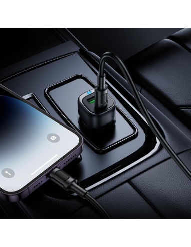 Caricabatterie auto 38W Type-C USB Borofone Nero | Melacompro