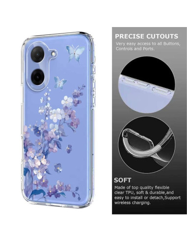 Cover Redmi A5 4G TPU Floreale Viola | Melacompro