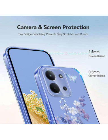 Cover Redmi 15C Floreale TPU Viola | Melacompro