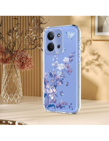 Cover Redmi 15C Floreale TPU Viola | Melacompro
