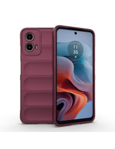 Cover Moto G34 TPU Ibrido Multicolore Nero Wine Rosso