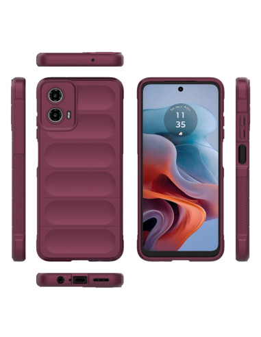 Cover Moto G34 TPU Multicolore Nero Wine Rosso | Melacompro