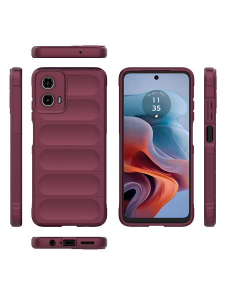 Cover Moto G34 TPU Multicolore Nero Wine Rosso | Melacompro