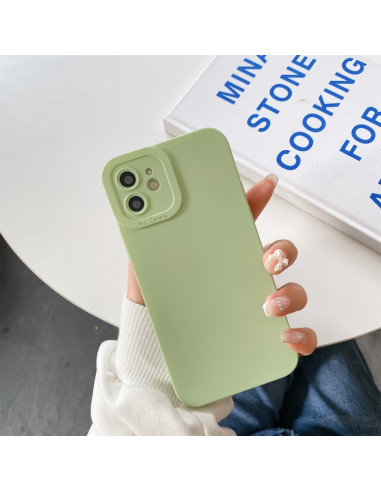 Cover iPhone 11 Silicone Bianca Antiurto Verde | Melacompro