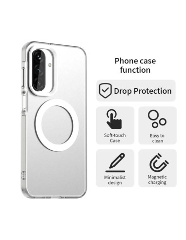 Cover Galaxy A17 4G PC TPU MagSafe Bianco | Melacompro