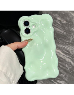Cover iPhone 16 TPU Nero Menta Verde