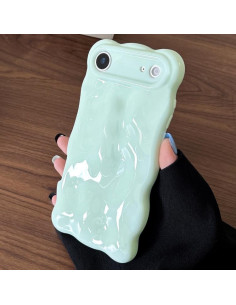 Cover iPhone Air TPU Ibrido Metallo Argento Menta Verde