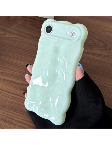 Cover iPhone Air TPU Metallo Argento Menta Verde | Melacompro