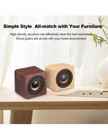 Speaker Bluetooth Orologio Legno Marrone Wood | Melacompro