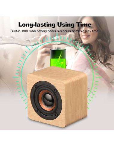 Speaker Bluetooth Orologio Legno Marrone Wood | Melacompro