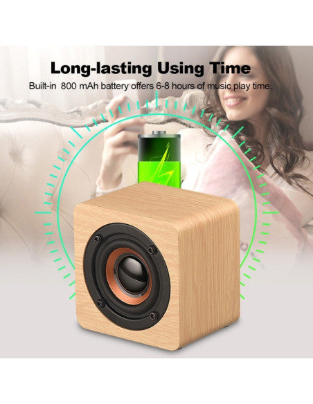 Speaker Bluetooth Orologio Legno Marrone Wood | Melacompro