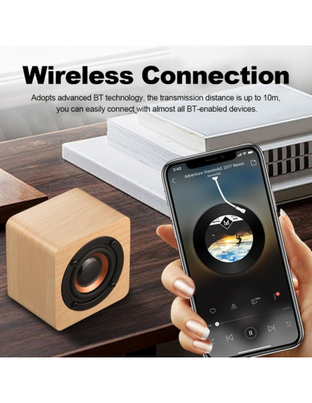 Speaker Bluetooth Orologio Legno Marrone Wood | Melacompro