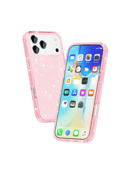 Cover iPhone 17 Pro Antiurto Glitterato Oro | Melacompro