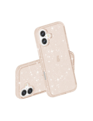 Cover iPhone 16 Antiurto Glitterato Oro | Melacompro