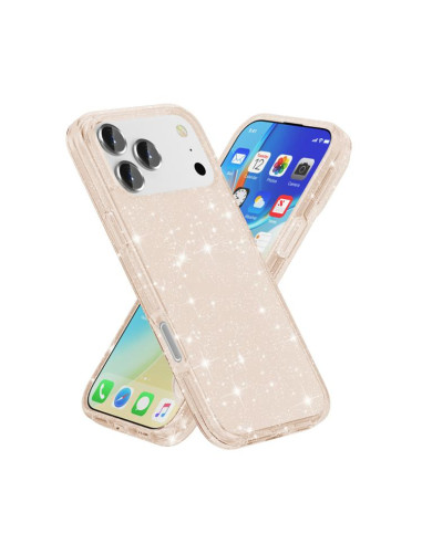 Cover iPhone 17 Pro Antiurto Glitterato Oro | Melacompro