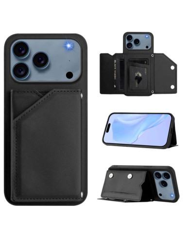Cover iPhone 17 Pro Max Metallo Argento Nero | Melacompro