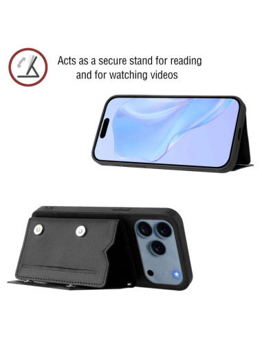 Cover iPhone 17 Pro Max Metallo Argento Nero | Melacompro